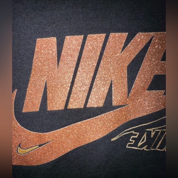 Black and rose gold glittery detail sweatshirt - Picture 2 of 4